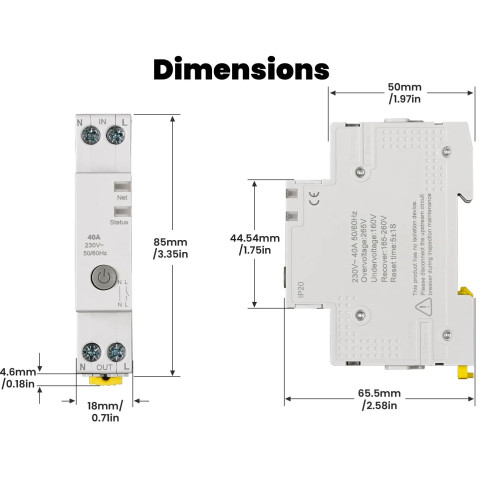 WiFi Intelligent Relay Switch 63A
